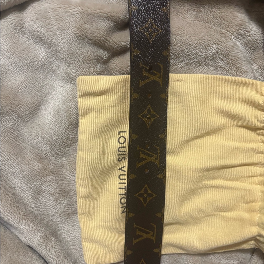 Louis Vuitton Gold Buckle Monogram Belt - Picture 2 of 6